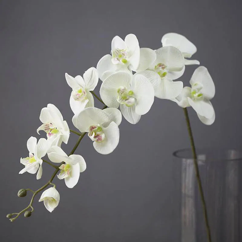 110CM Silk Orchid Phalaenopsis Flowers DIY Wedding Floral Bouquet Artificial Plants Fake Flowers Home Office Decor Hot Selling